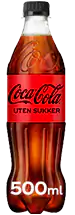 Coca cola uten sukker 0,5 L